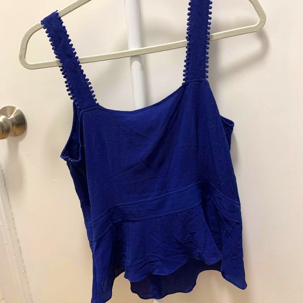 Highline Collective Royal Blue Peplum Tank Top